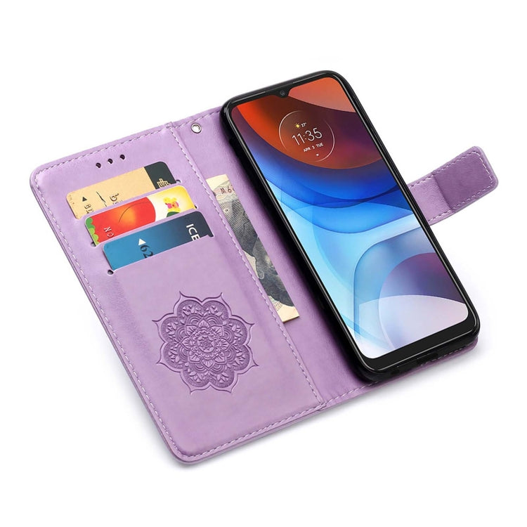 For Motorola Moto E7 Power Dream Catcher Printing Horizontal Flip Leather Case with Holder & Card Slots & Wallet & Lanyard