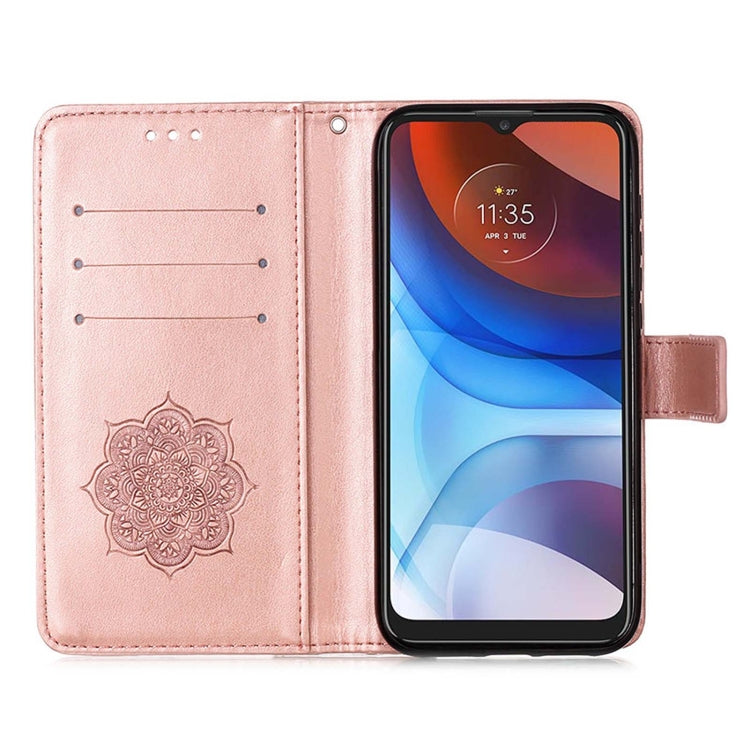 For Motorola Moto E7 Power Dream Catcher Printing Horizontal Flip Leather Case with Holder & Card Slots & Wallet & Lanyard