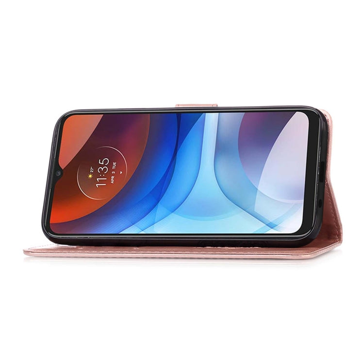 For Motorola Moto E7 Power Dream Catcher Printing Horizontal Flip Leather Case with Holder & Card Slots & Wallet & Lanyard
