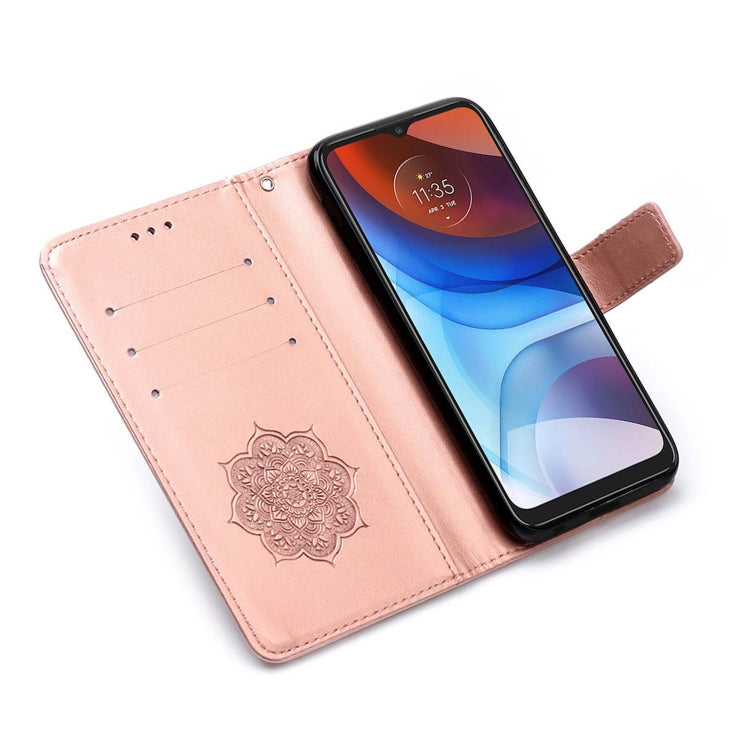 For Motorola Moto E7 Power Dream Catcher Printing Horizontal Flip Leather Case with Holder & Card Slots & Wallet & Lanyard