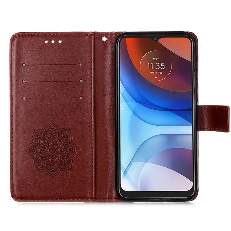 For Motorola Moto E7 Power Dream Catcher Printing Horizontal Flip Leather Case with Holder & Card Slots & Wallet & Lanyard