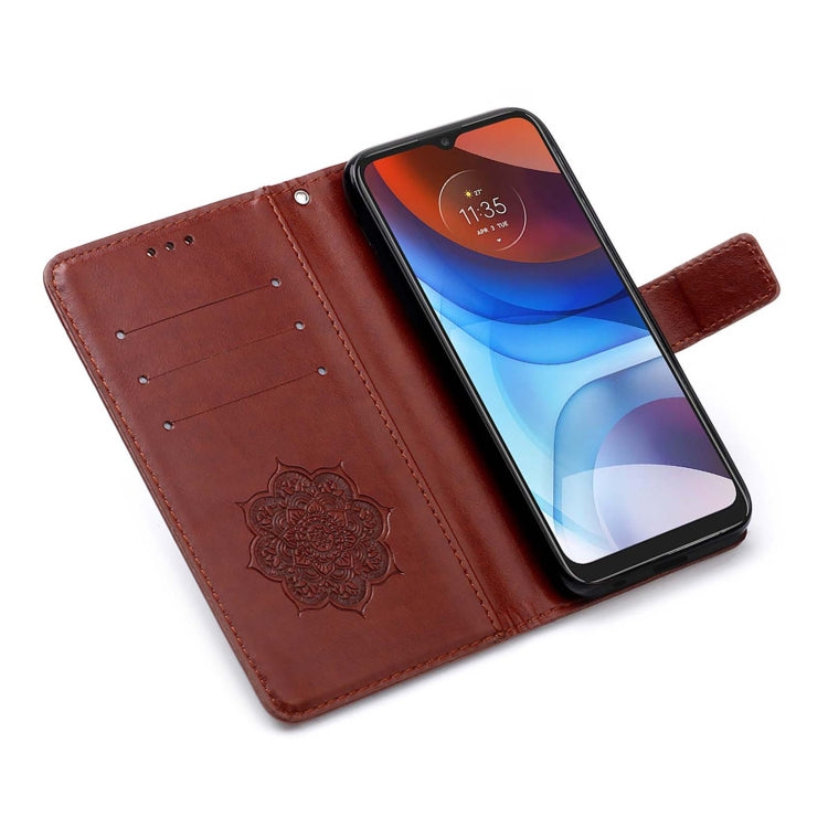 For Motorola Moto E7 Power Dream Catcher Printing Horizontal Flip Leather Case with Holder & Card Slots & Wallet & Lanyard