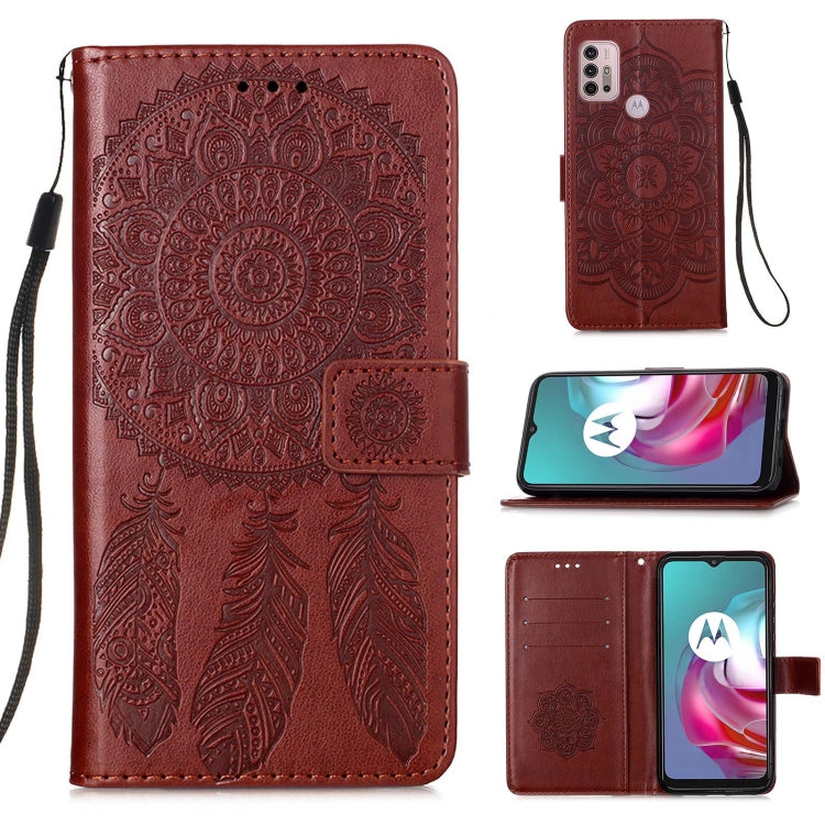 For Motorola Moto G30 / G10 / G10 Power Dream Catcher Printing Horizontal Flip Leather Case with Holder & Card Slots & Wallet & Lanyard