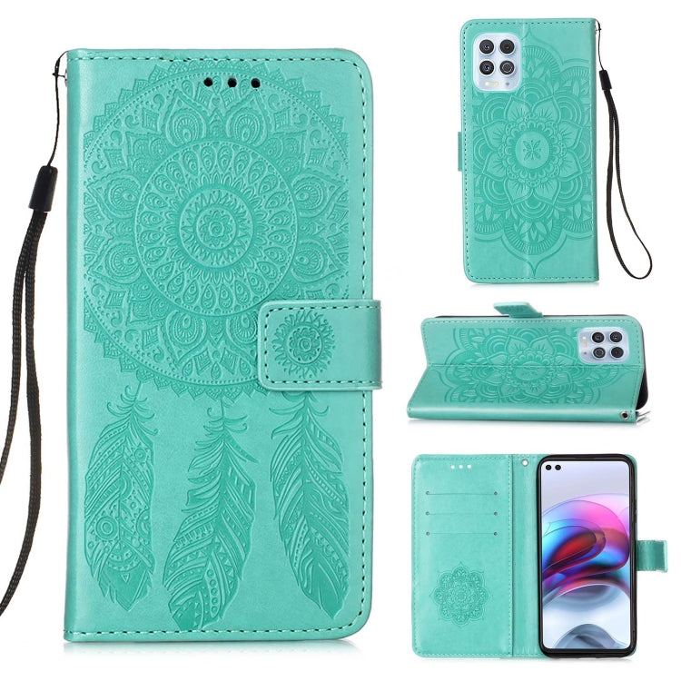 For Motorola Moto G100 / Edge S Dream Catcher Printing Horizontal Flip Leather Case with Holder & Card Slots & Wallet & Lanyard