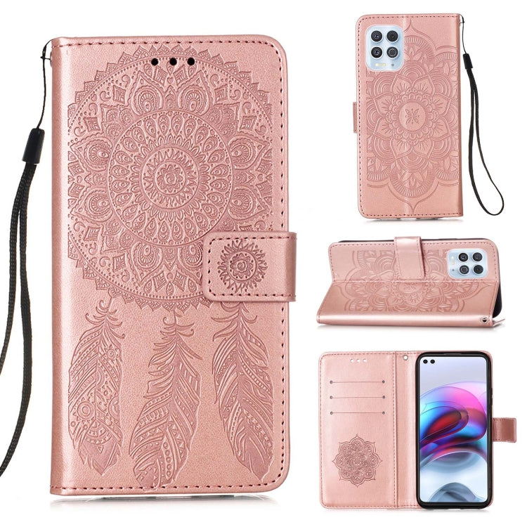 For Motorola Moto G100 / Edge S Dream Catcher Printing Horizontal Flip Leather Case with Holder & Card Slots & Wallet & Lanyard