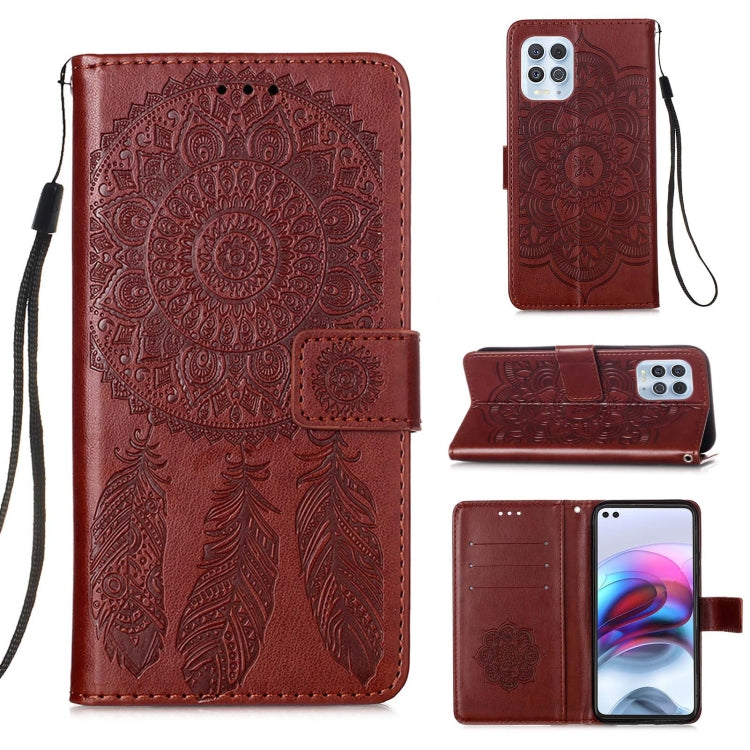 For Motorola Moto G100 / Edge S Dream Catcher Printing Horizontal Flip Leather Case with Holder & Card Slots & Wallet & Lanyard