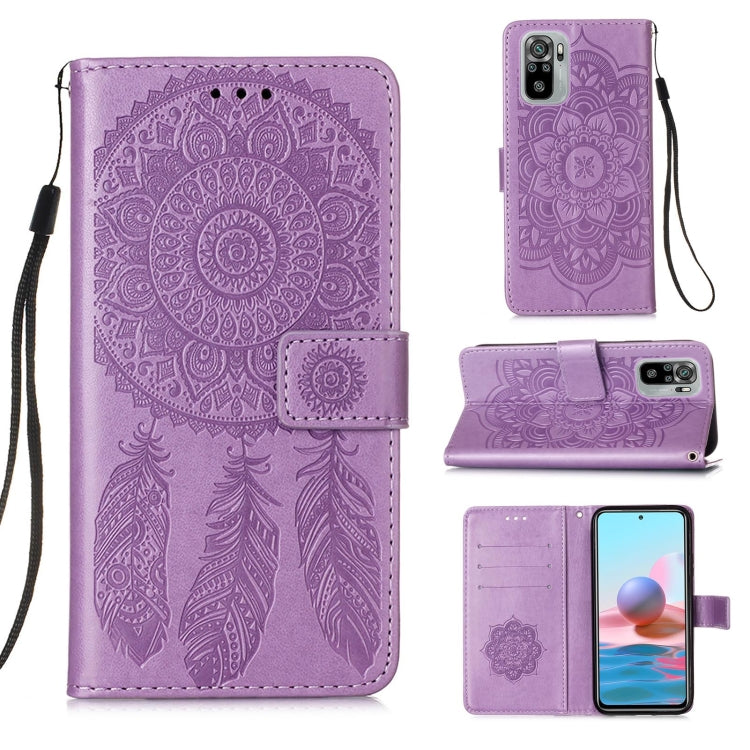 For Xiaomi Redmi Note 10S / Note 10 4G Dream Catcher Printing Horizontal Flip Leather Case with Holder & Card Slots & Wallet & Lanyard