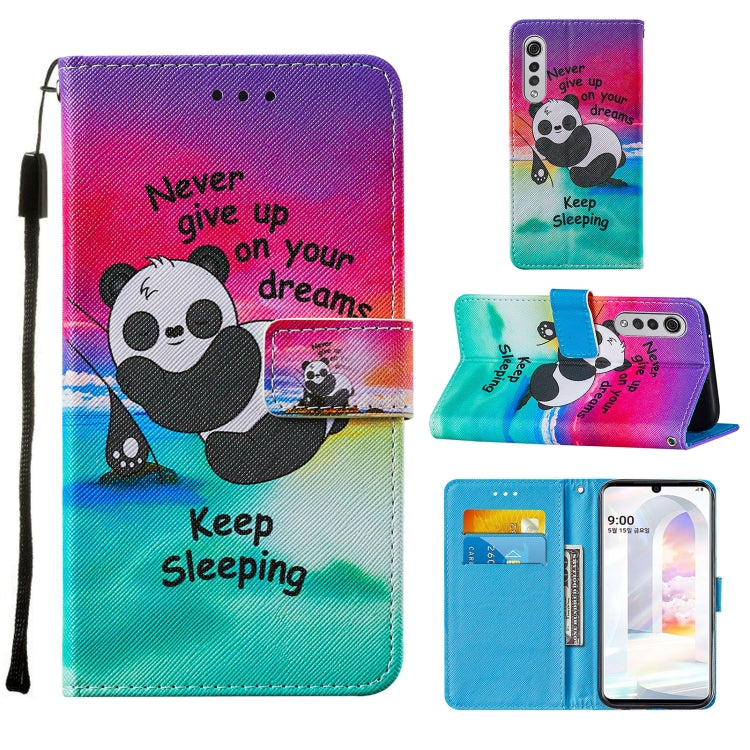 For LG Velvet 2 Pro Cross Texture Painting Pattern Horizontal Flip Leather Case with Holder & Card Slots & Wallet & Lanyard