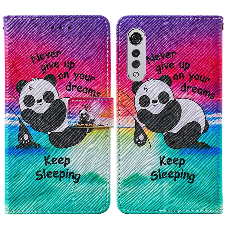 For LG Velvet 2 Pro Cross Texture Painting Pattern Horizontal Flip Leather Case with Holder & Card Slots & Wallet & Lanyard
