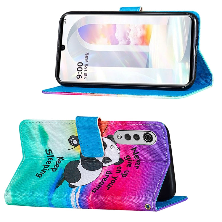 For LG Velvet 2 Pro Cross Texture Painting Pattern Horizontal Flip Leather Case with Holder & Card Slots & Wallet & Lanyard