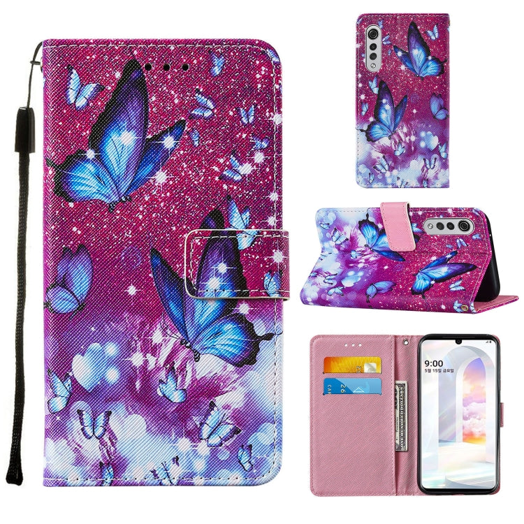 For LG Velvet 2 Pro Cross Texture Painting Pattern Horizontal Flip Leather Case with Holder & Card Slots & Wallet & Lanyard