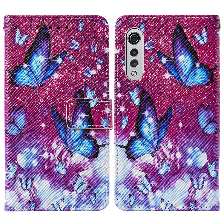 For LG Velvet 2 Pro Cross Texture Painting Pattern Horizontal Flip Leather Case with Holder & Card Slots & Wallet & Lanyard