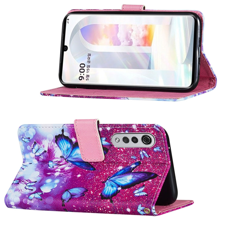 For LG Velvet 2 Pro Cross Texture Painting Pattern Horizontal Flip Leather Case with Holder & Card Slots & Wallet & Lanyard