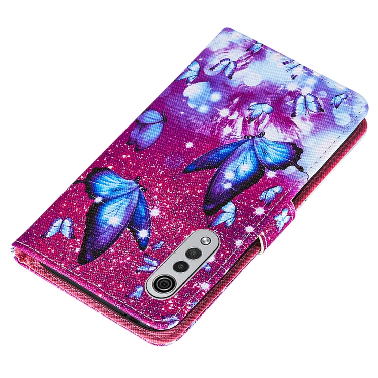 For LG Velvet 2 Pro Cross Texture Painting Pattern Horizontal Flip Leather Case with Holder & Card Slots & Wallet & Lanyard