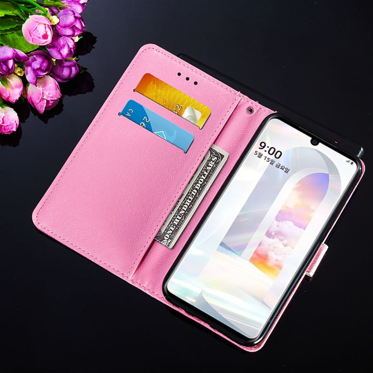 For LG Velvet 2 Pro Cross Texture Painting Pattern Horizontal Flip Leather Case with Holder & Card Slots & Wallet & Lanyard