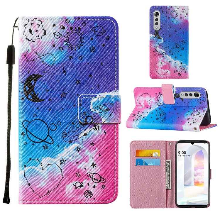 For LG Velvet 2 Pro Cross Texture Painting Pattern Horizontal Flip Leather Case with Holder & Card Slots & Wallet & Lanyard