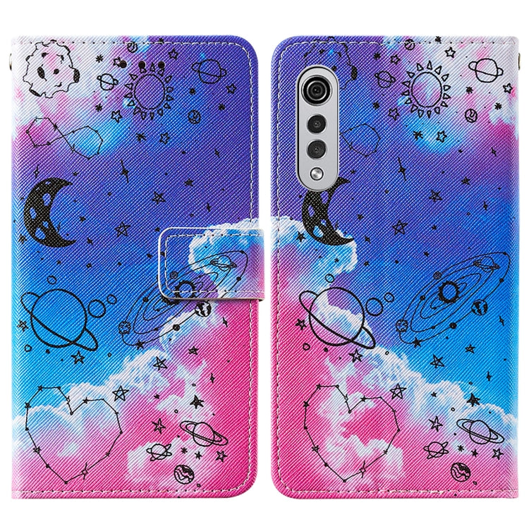 For LG Velvet 2 Pro Cross Texture Painting Pattern Horizontal Flip Leather Case with Holder & Card Slots & Wallet & Lanyard