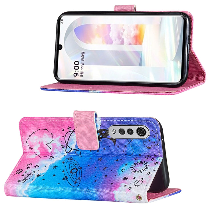 For LG Velvet 2 Pro Cross Texture Painting Pattern Horizontal Flip Leather Case with Holder & Card Slots & Wallet & Lanyard