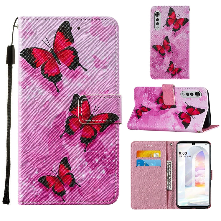 For LG Velvet 2 Pro Cross Texture Painting Pattern Horizontal Flip Leather Case with Holder & Card Slots & Wallet & Lanyard
