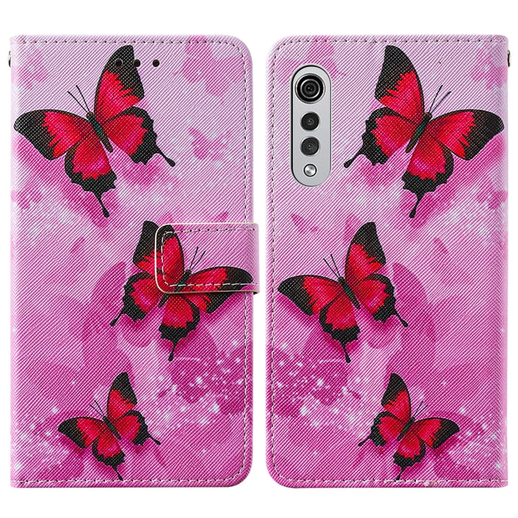For LG Velvet 2 Pro Cross Texture Painting Pattern Horizontal Flip Leather Case with Holder & Card Slots & Wallet & Lanyard