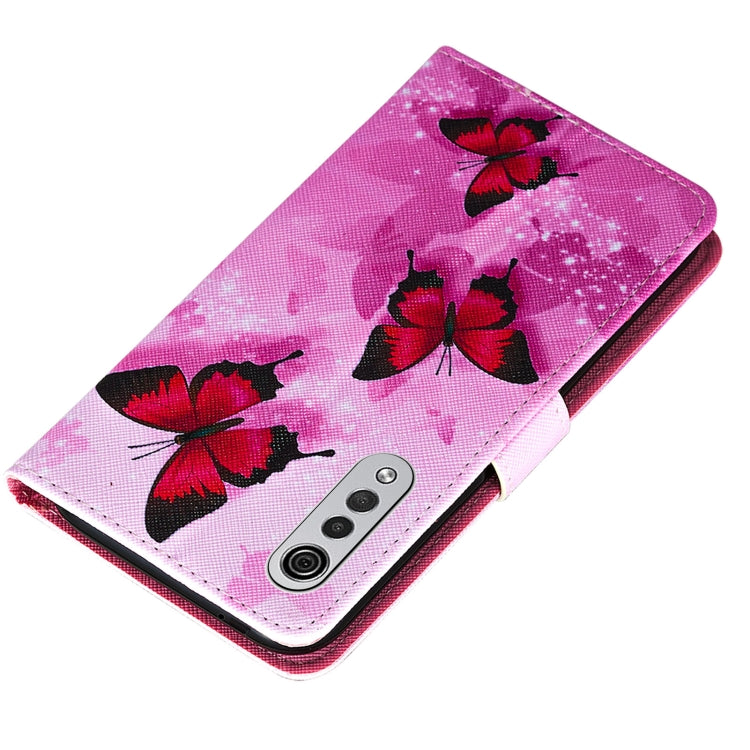 For LG Velvet 2 Pro Cross Texture Painting Pattern Horizontal Flip Leather Case with Holder & Card Slots & Wallet & Lanyard