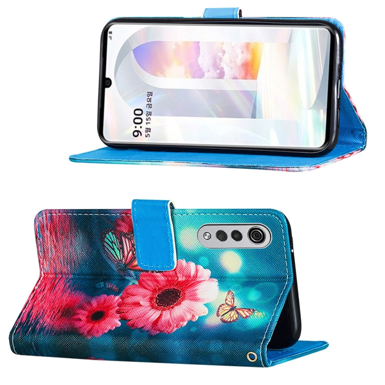 For LG Velvet 2 Pro Cross Texture Painting Pattern Horizontal Flip Leather Case with Holder & Card Slots & Wallet & Lanyard