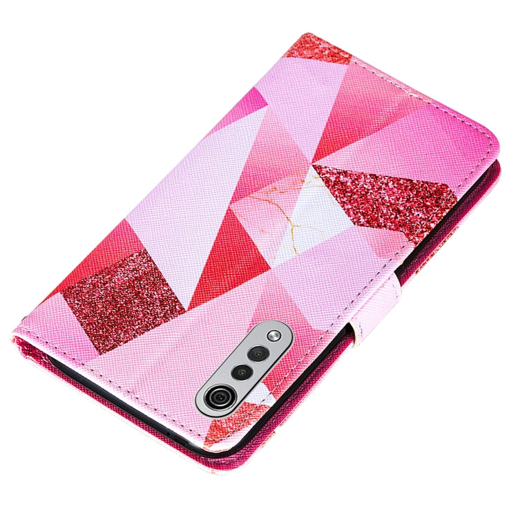 For LG Velvet 2 Pro Cross Texture Painting Pattern Horizontal Flip Leather Case with Holder & Card Slots & Wallet & Lanyard