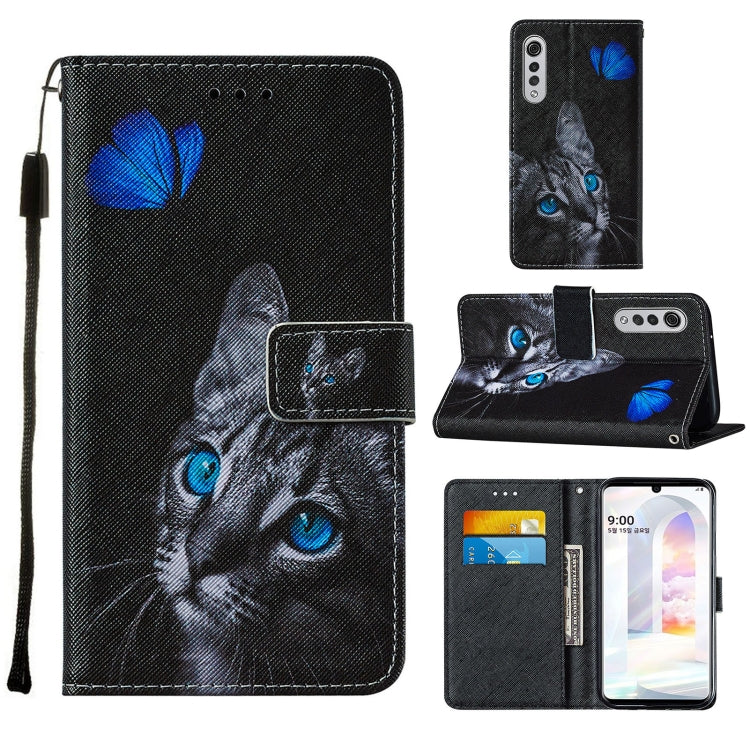 For LG Velvet 2 Pro Cross Texture Painting Pattern Horizontal Flip Leather Case with Holder & Card Slots & Wallet & Lanyard