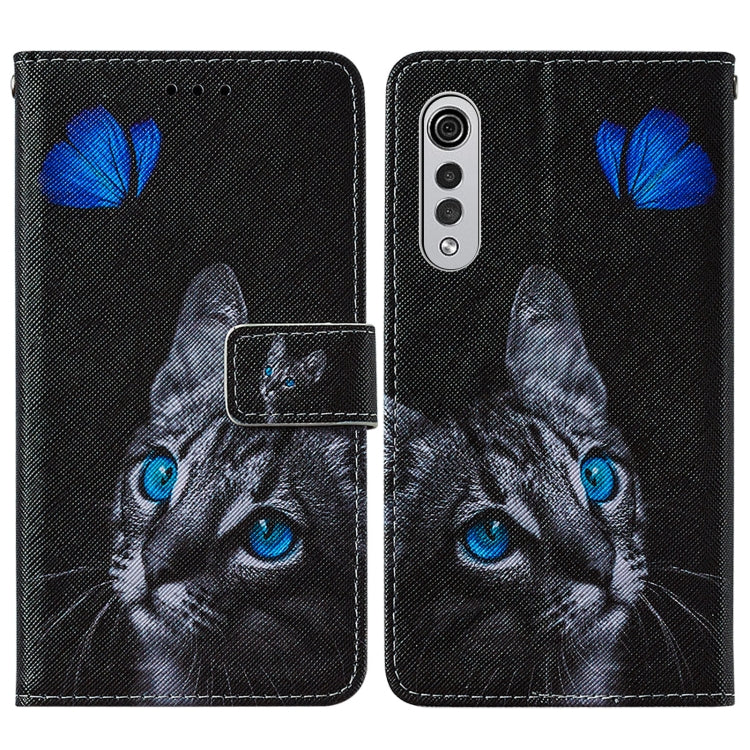 For LG Velvet 2 Pro Cross Texture Painting Pattern Horizontal Flip Leather Case with Holder & Card Slots & Wallet & Lanyard