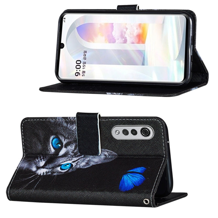 For LG Velvet 2 Pro Cross Texture Painting Pattern Horizontal Flip Leather Case with Holder & Card Slots & Wallet & Lanyard