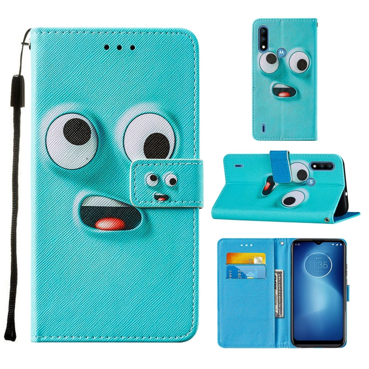 For Motorola Moto E7 Power Cross Texture Painting Pattern Horizontal Flip Leather Case with Holder & Card Slots & Wallet & Lanyard