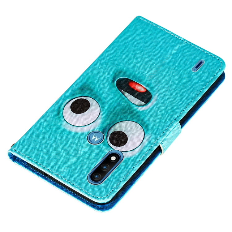 For Motorola Moto E7 Power Cross Texture Painting Pattern Horizontal Flip Leather Case with Holder & Card Slots & Wallet & Lanyard