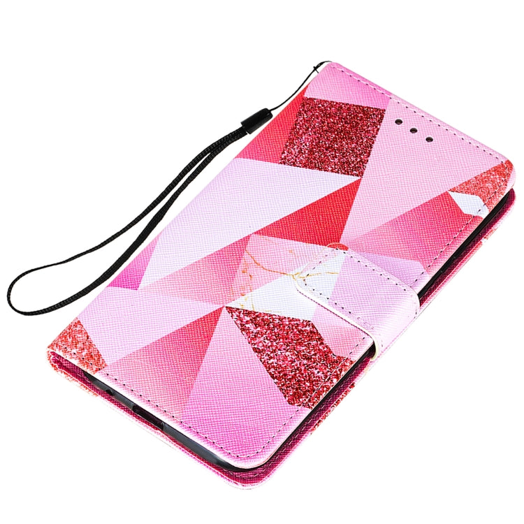 For Motorola Moto E7 Power Cross Texture Painting Pattern Horizontal Flip Leather Case with Holder & Card Slots & Wallet & Lanyard