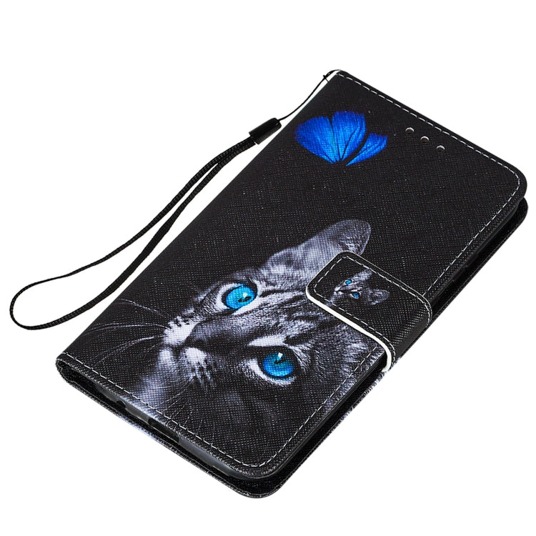 For Motorola Moto E7 Power Cross Texture Painting Pattern Horizontal Flip Leather Case with Holder & Card Slots & Wallet & Lanyard