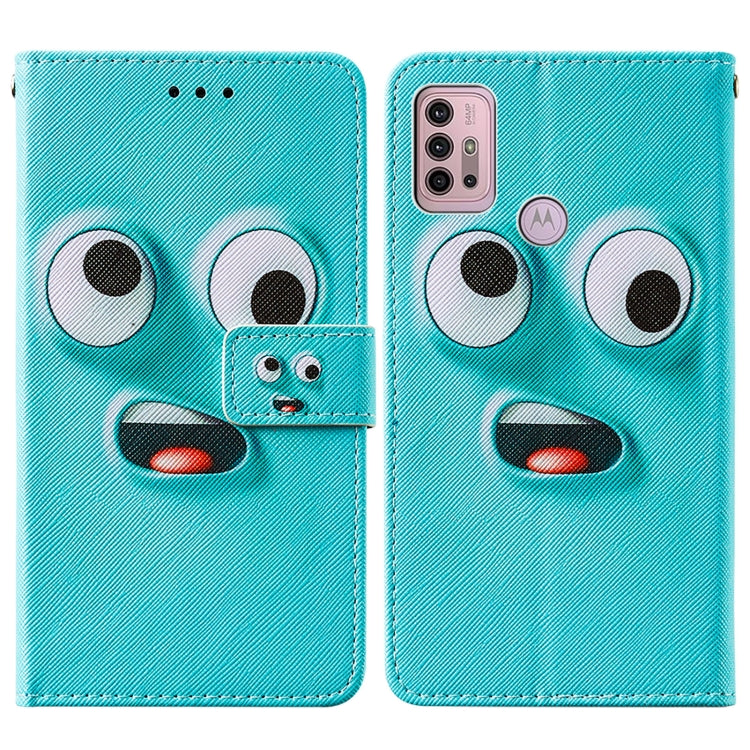 For Motorola Moto G30 / G10 / G10 Power Cross Texture Painting Pattern Horizontal Flip Leather Case with Holder & Card Slots & Wallet & Lanyard