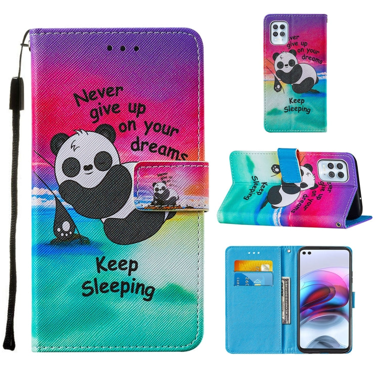 For Motorola Moto G100 / Edge S Cross Texture Painting Pattern Horizontal Flip Leather Case with Holder & Card Slots & Wallet & Lanyard