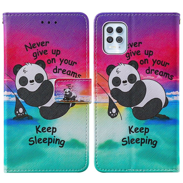 For Motorola Moto G100 / Edge S Cross Texture Painting Pattern Horizontal Flip Leather Case with Holder & Card Slots & Wallet & Lanyard