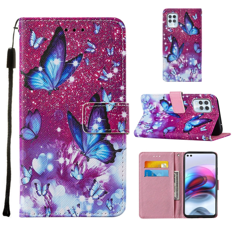 For Motorola Moto G100 / Edge S Cross Texture Painting Pattern Horizontal Flip Leather Case with Holder & Card Slots & Wallet & Lanyard
