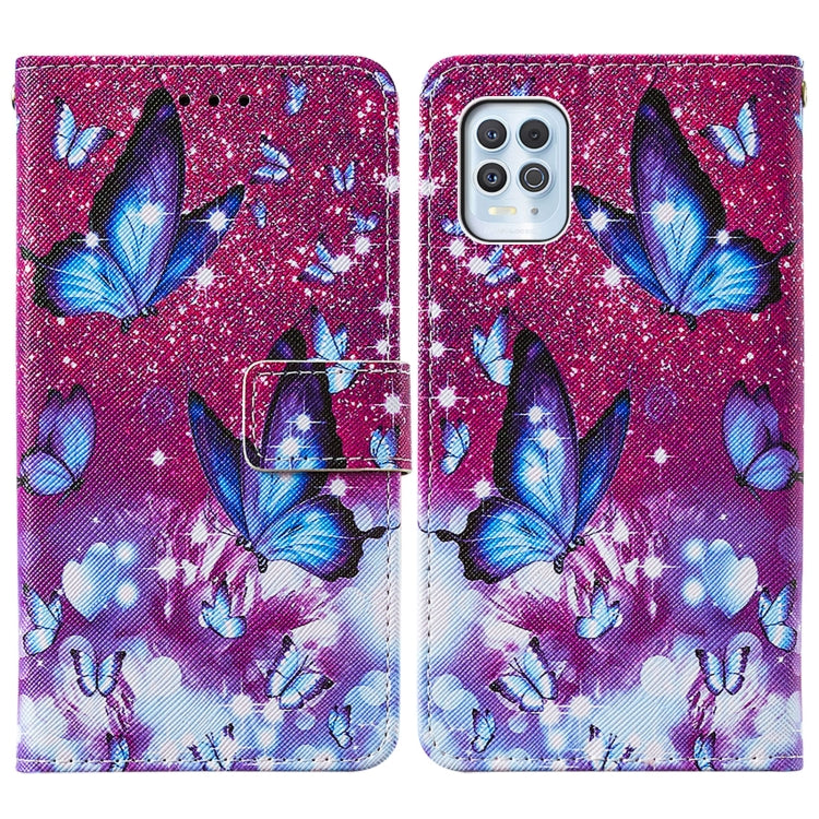 For Motorola Moto G100 / Edge S Cross Texture Painting Pattern Horizontal Flip Leather Case with Holder & Card Slots & Wallet & Lanyard