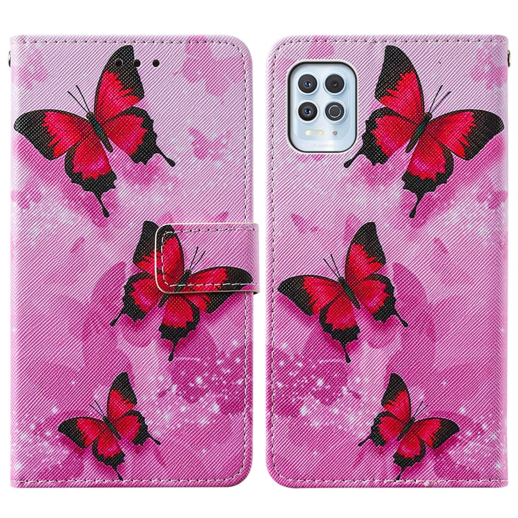 For Motorola Moto G100 / Edge S Cross Texture Painting Pattern Horizontal Flip Leather Case with Holder & Card Slots & Wallet & Lanyard