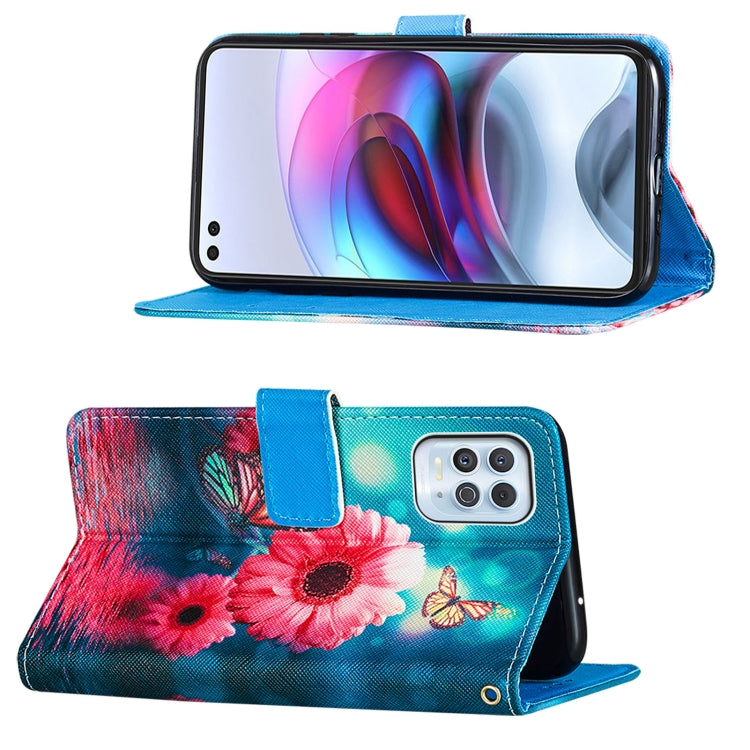 For Motorola Moto G100 / Edge S Cross Texture Painting Pattern Horizontal Flip Leather Case with Holder & Card Slots & Wallet & Lanyard