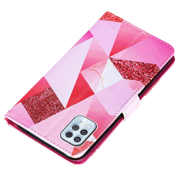 For Motorola Moto G100 / Edge S Cross Texture Painting Pattern Horizontal Flip Leather Case with Holder & Card Slots & Wallet & Lanyard