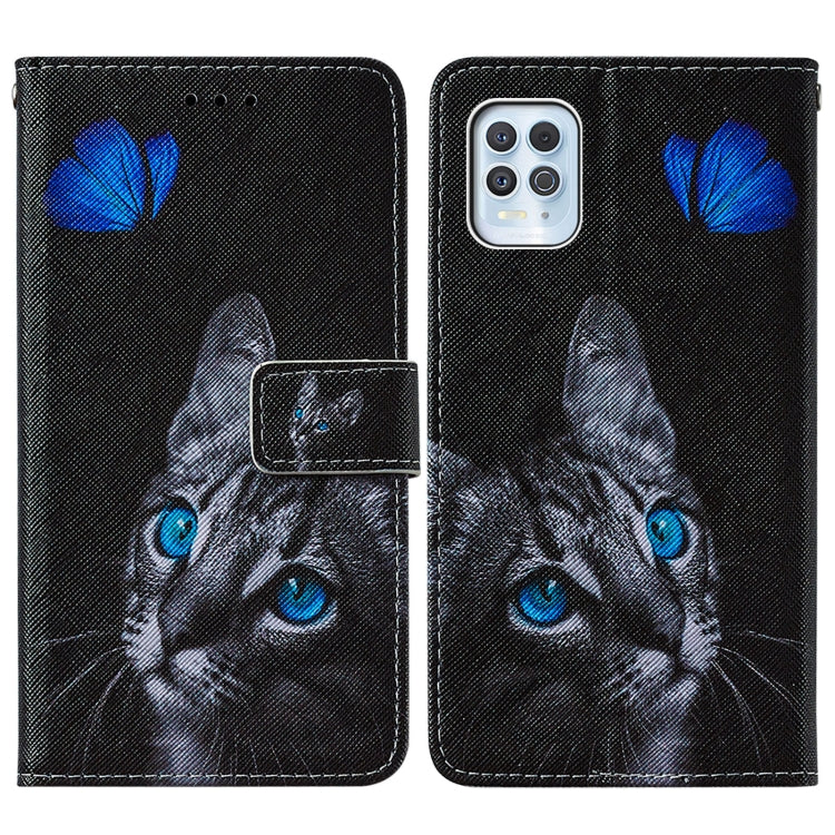 For Motorola Moto G100 / Edge S Cross Texture Painting Pattern Horizontal Flip Leather Case with Holder & Card Slots & Wallet & Lanyard