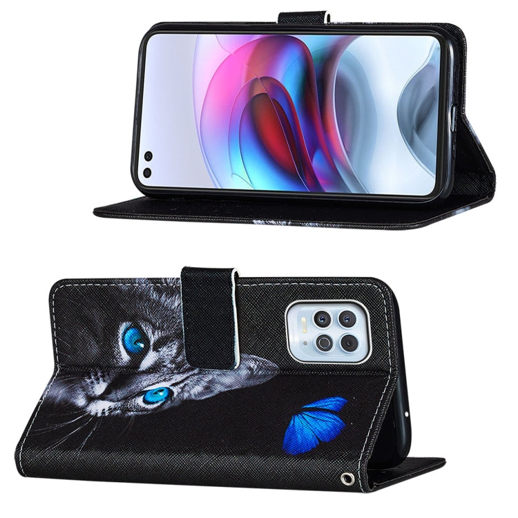 For Motorola Moto G100 / Edge S Cross Texture Painting Pattern Horizontal Flip Leather Case with Holder & Card Slots & Wallet & Lanyard