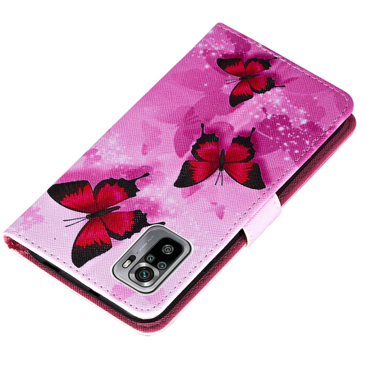 For Xiaomi Redmi Note 10S / Note 10 4G Cross Texture Painting Pattern Horizontal Flip Leather Case with Holder & Card Slots & Wallet & Lanyard