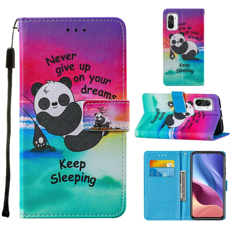 For Xiaomi Mi 11i / Poco F3 / Redmi K40 / Redmi K40 Pro Cross Texture Painting Pattern Horizontal Flip Leather Case with Holder & Card Slots & Wallet & Lanyard