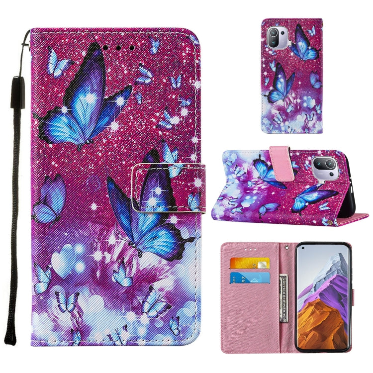 For Xiaomi Mi 11 Pro Cross Texture Painting Pattern Horizontal Flip Leather Case with Holder & Card Slots & Wallet & Lanyard