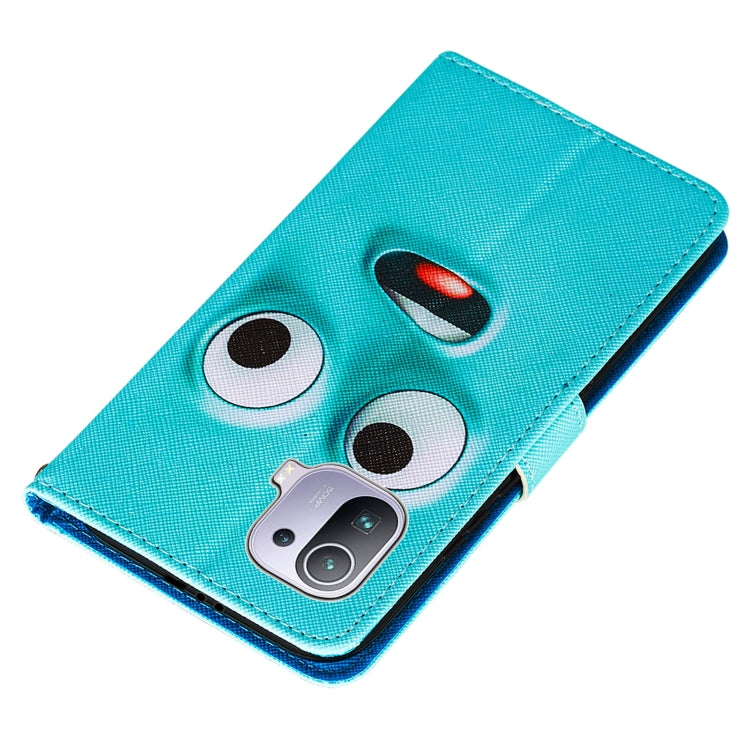 For Xiaomi Mi 11 Pro Cross Texture Painting Pattern Horizontal Flip Leather Case with Holder & Card Slots & Wallet & Lanyard