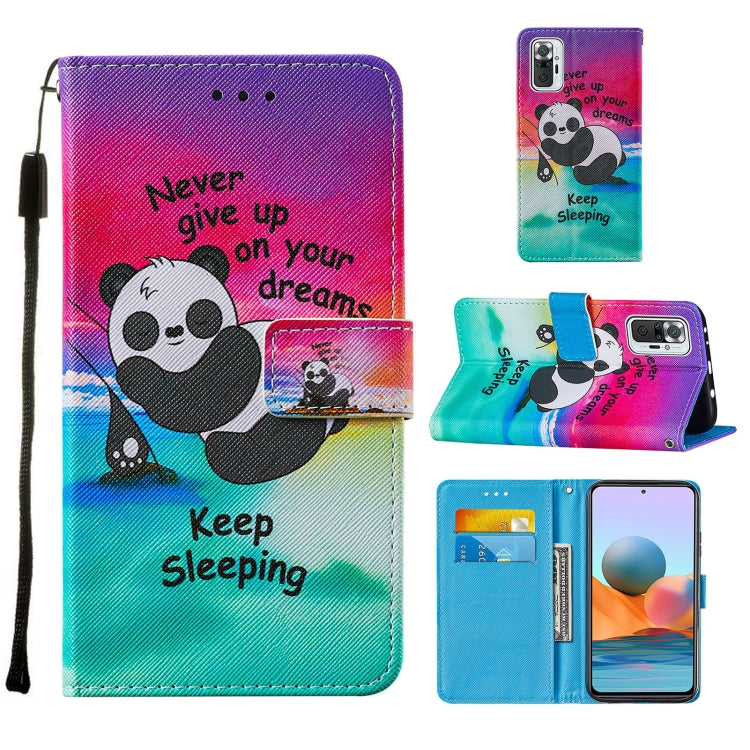 For Xiaomi Redmi Note 10 Pro / Note 10 Pro Max Cross Texture Painting Pattern Horizontal Flip Leather Case with Holder & Card Slots & Wallet & Lanyard