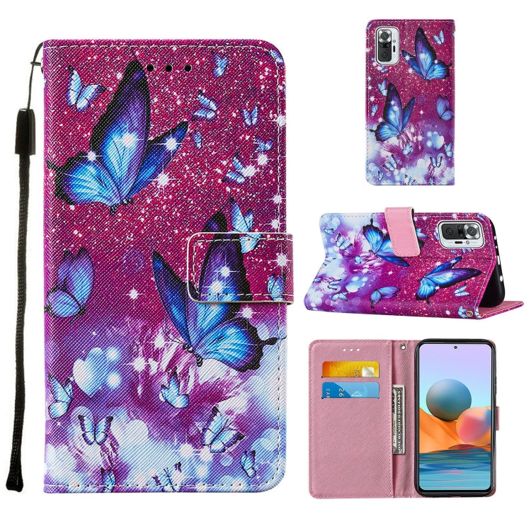 For Xiaomi Redmi Note 10 Pro / Note 10 Pro Max Cross Texture Painting Pattern Horizontal Flip Leather Case with Holder & Card Slots & Wallet & Lanyard